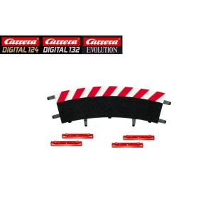 Carrera 124/132 20020562 – Cordolo esterno per curva raggio 2 30 gradi – Pezzo singolo comprensivo di clip per aggancio